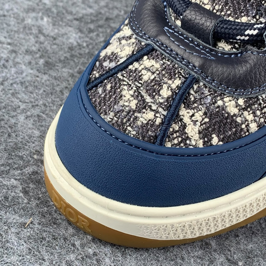 Dior B9S Skater Sneakers 'Dark Navy Tweed'