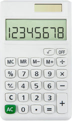 Basic Mini 4 Function Calculators,Calculator Small,Back to School First Day of School Supplies,Desk Calculator,White Solar Pocket Calculators for Students Home Office Middle