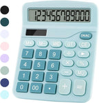 Office Desk Calculator, Cute Calculator for Kids, Basic Calculators Desktop, Dual Power Simple Financial Calculator with Big Button Large Display for Office Home and School (Blue)