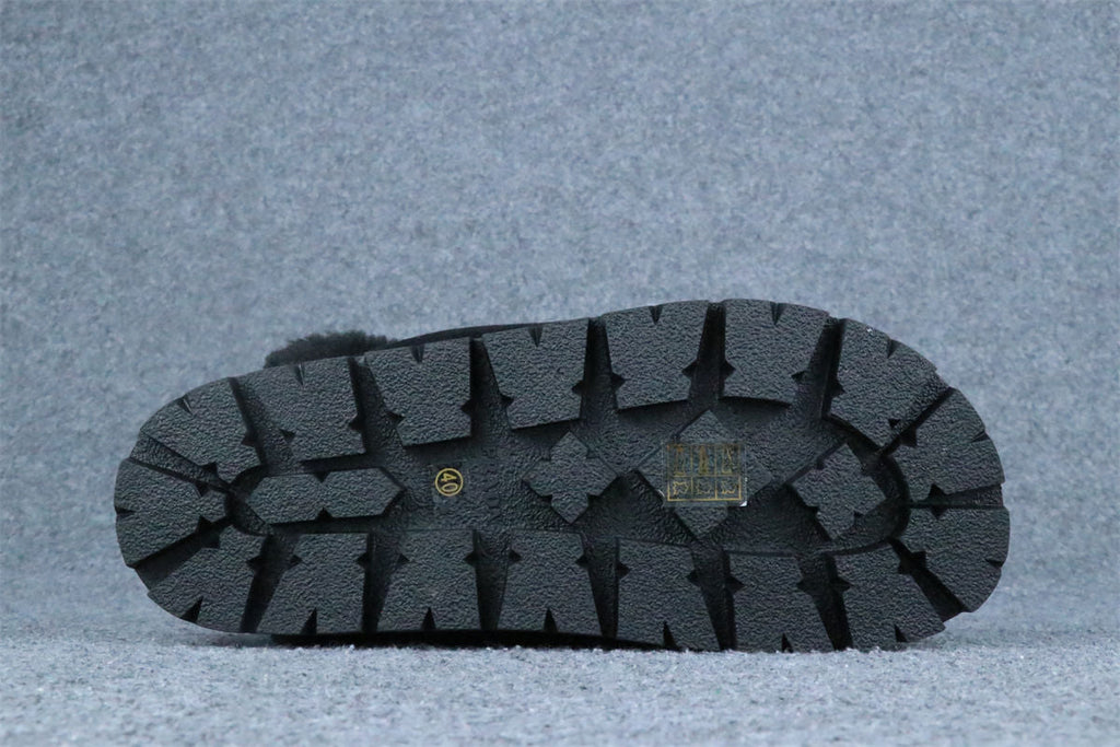 Prada Triangle Logo-Plaque Shearling Backless Loafer