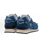 Women's Vintage Frayed Denim Sneakers, Retro 80s Chunky Sole Casual Shoes, Lace Up Distressed Jean Sneakers for Daily Wear