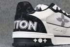 LV Trainer Low 'Velcro Strap - Black Monogram Denim'
