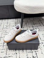 CHANEL 26S QUILTED SNEAKERS IN WHITE SUEDE